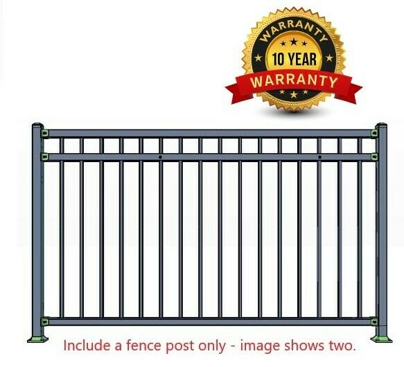 Xcel Black Steel Iron Metal Fence Anti Rust 6.5ft W X 5ft H Easy Installation