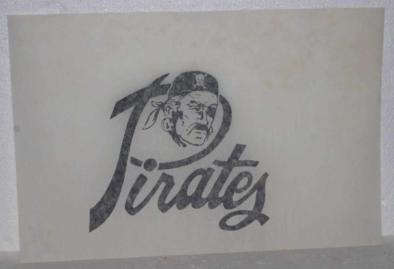 Pittsburgh Pirates Large Iron-on Heat Transfer Team Shirt Decal Vintage Stock
