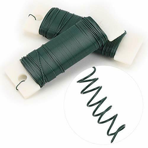 2 Packs Floral Wire 22 Gauge Green Florist Paddle Wire For Plant Crafts, Wreaths