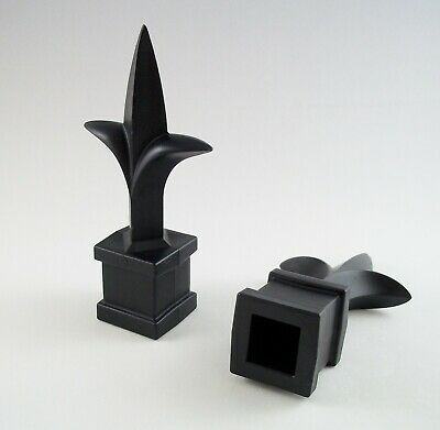 10 Ea (1/2, 5/8 Or 3/4") Black Plastic Iron Fence Finial Tops 1-50 Series