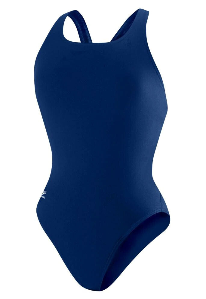 Speedo Solid Proback Womens 12 38 One Piece Swimsuit Navy Blue Pro Back 824372