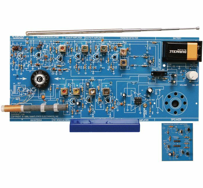 Elenco Am/fm-108ck Am/fm Ic And Transistor Superhet Radio Kit New!!!