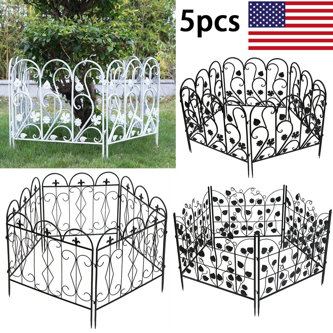 5pcs 3 Styles Decorative Garden Landscape Edging Border Outdoor Plant Dog Fence