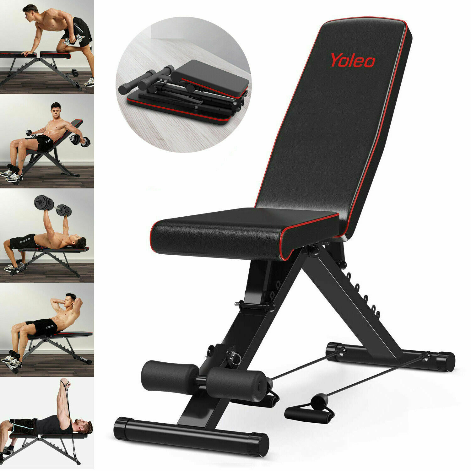 Training Weight Bench Adjustable Flat Incline&decline Workout Fitness Exercise