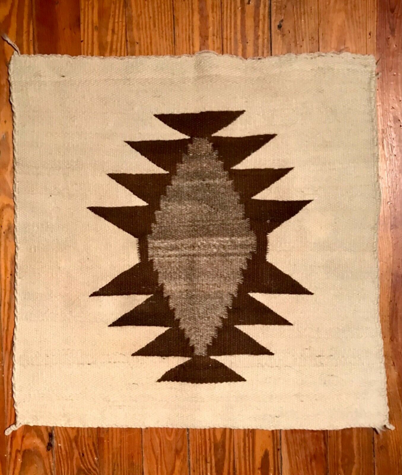Historic Navajo Transitional Period Single Saddle Blanket,beautiful Handspun,nr!