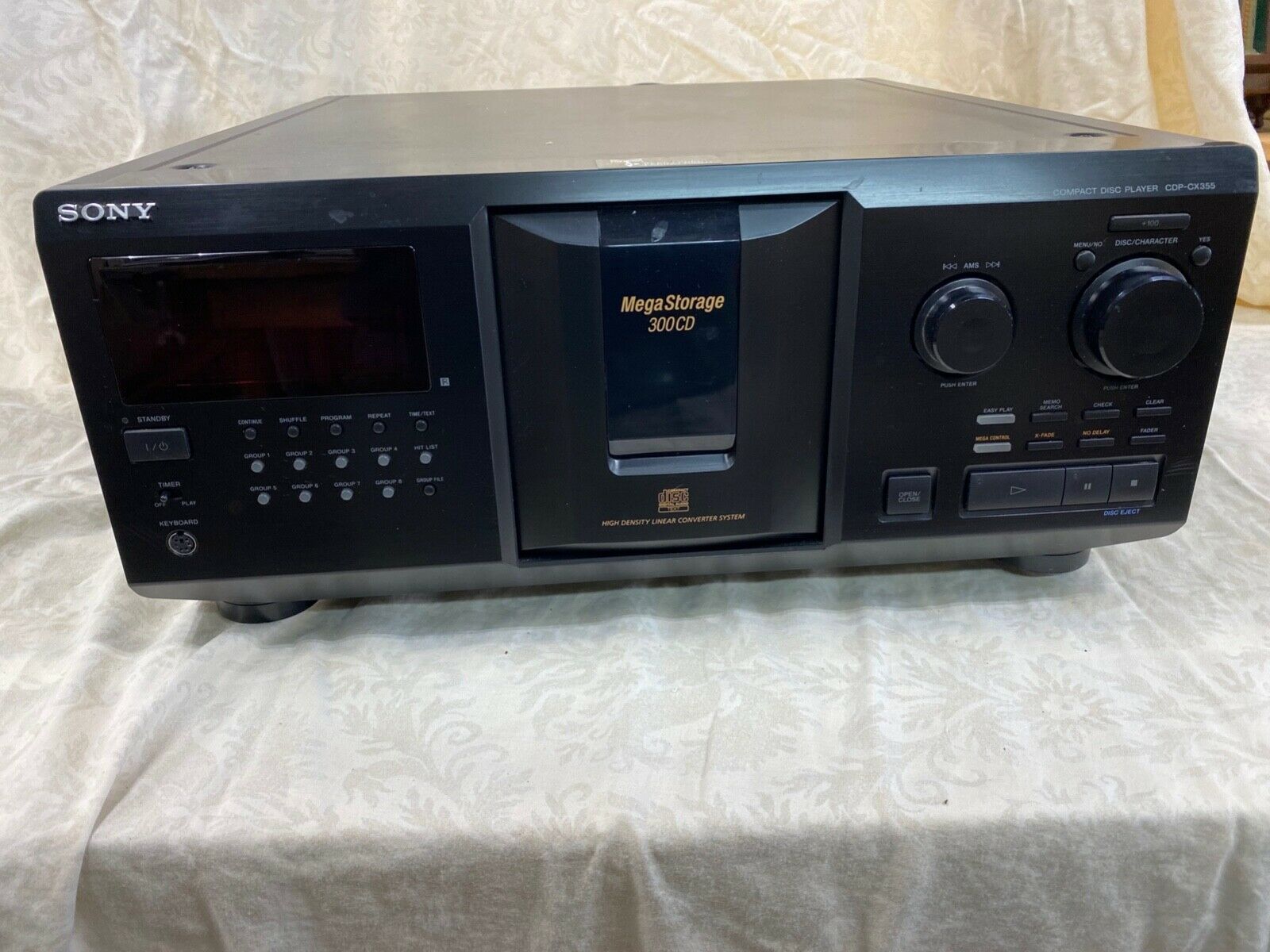 Sony Cdp-cx355 Mega Storage Compact Disc 300 Cd Changer Player With Remote