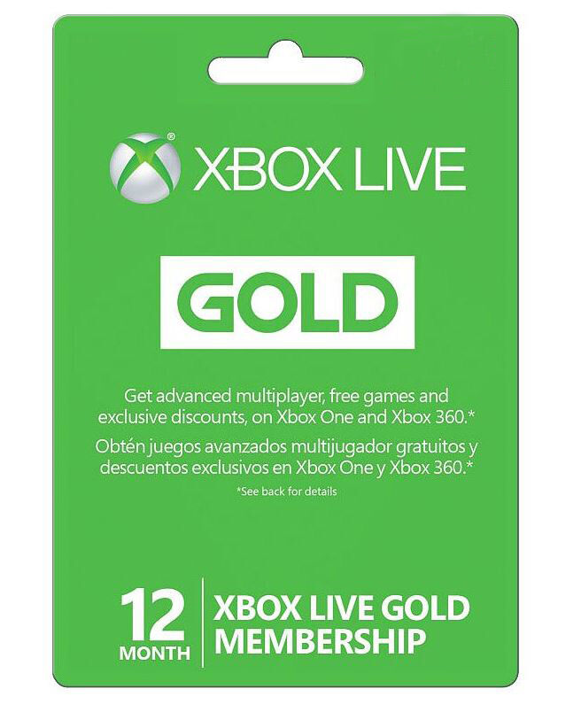 Microsoft Xbox Live 12 Month Gold Membership For Xbox 360 / Xbox One - Usa