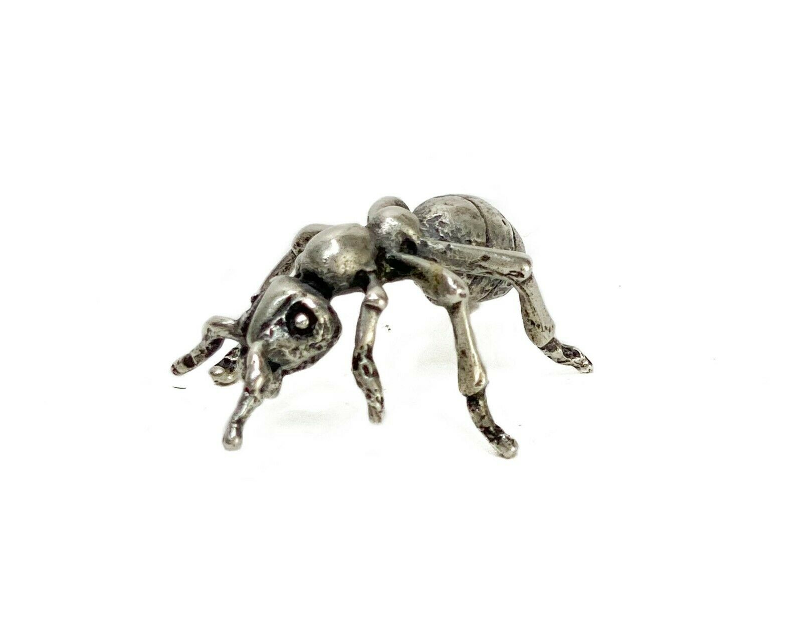 Santini Donato Italian 800 Solid Silver Miniature Ant Figurine C. 1970