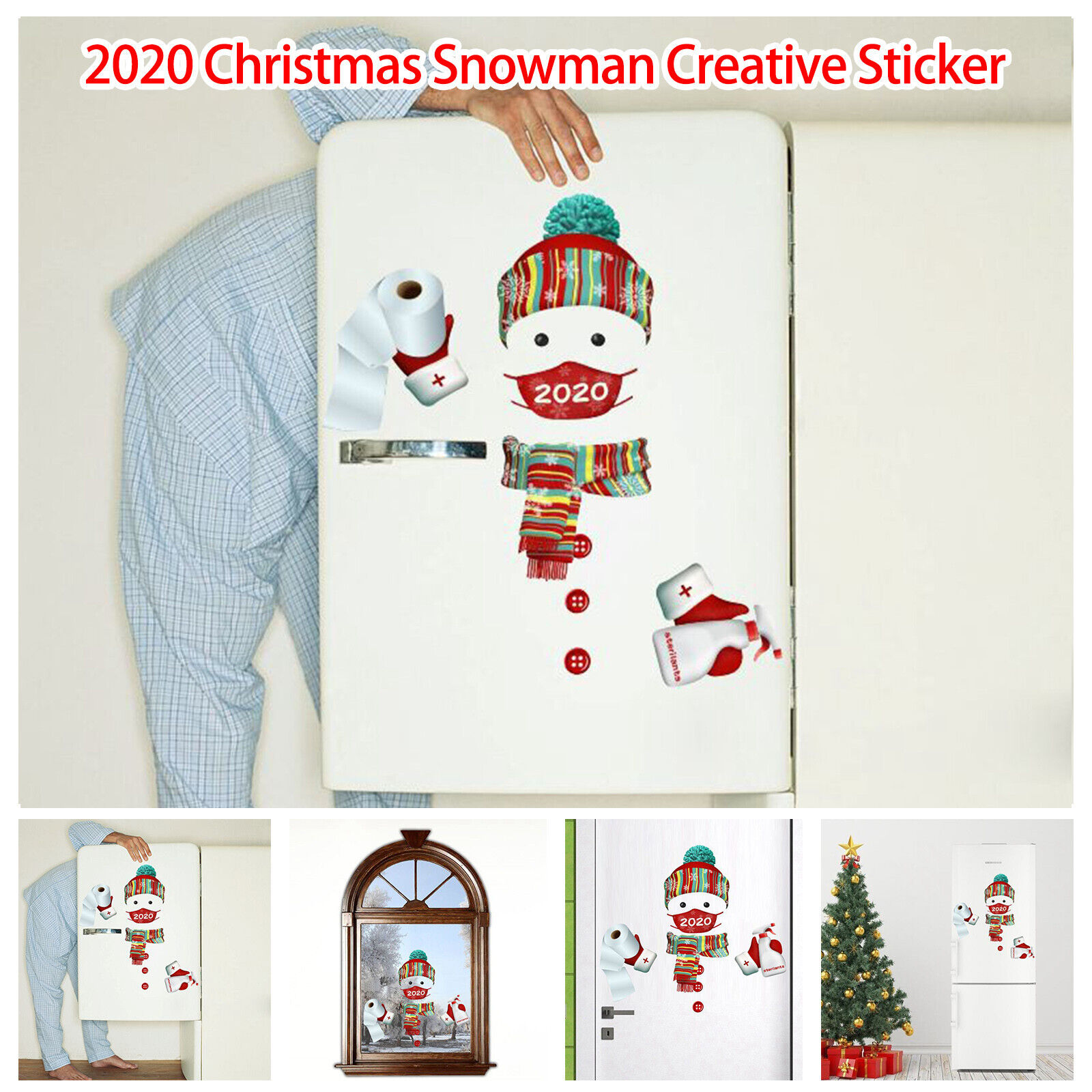 Snowman Santa Window Love Wall Stickers Art Room Removable Decals Diy