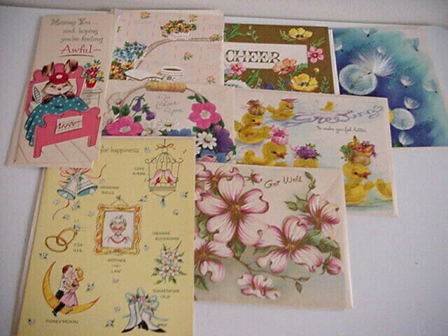 Vintage Lot Of 20 Assorted Greeting Cards