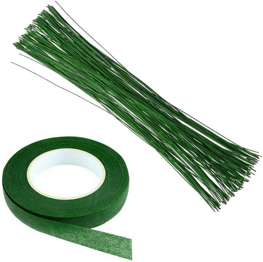 Floral Stem Wire, 50 Pcs Green Crafting With Flower Paper