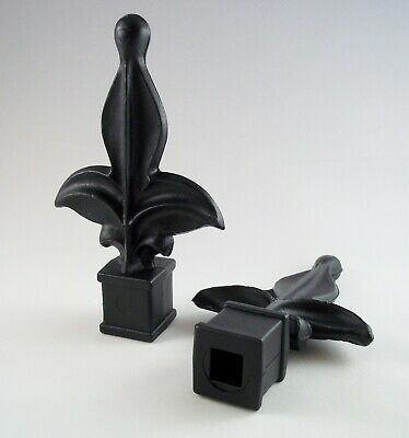 10 Ea (1/2, 5/8 Or 3/4" Black Plastic Iron Fence Finial Tops - Series 1-60