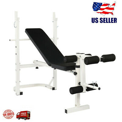 Iron Adjustable Weightlifting Bed Home Strength Training Fitness Equipment 440lb