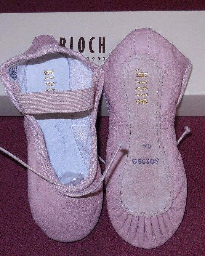 Bloch Pink Leather Full Sole Ballet Shoes Ch/ladies 205g 205l Widths "b-e"  New