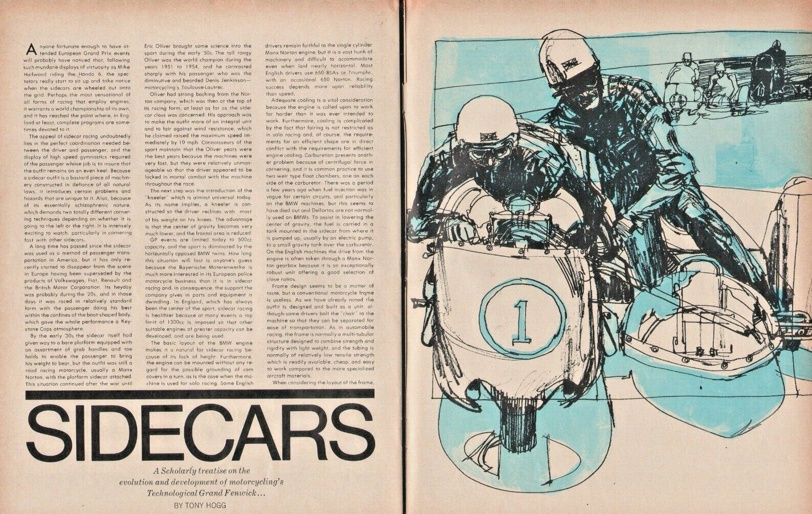 1967 Sidecars - A Scholarly Treatise - 6-page Vintage Motorcycle Article