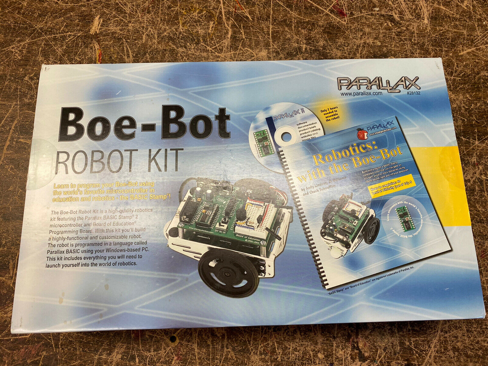 Parallax 28132 Programmable Boe-bot Robot Kit - Serial Kit