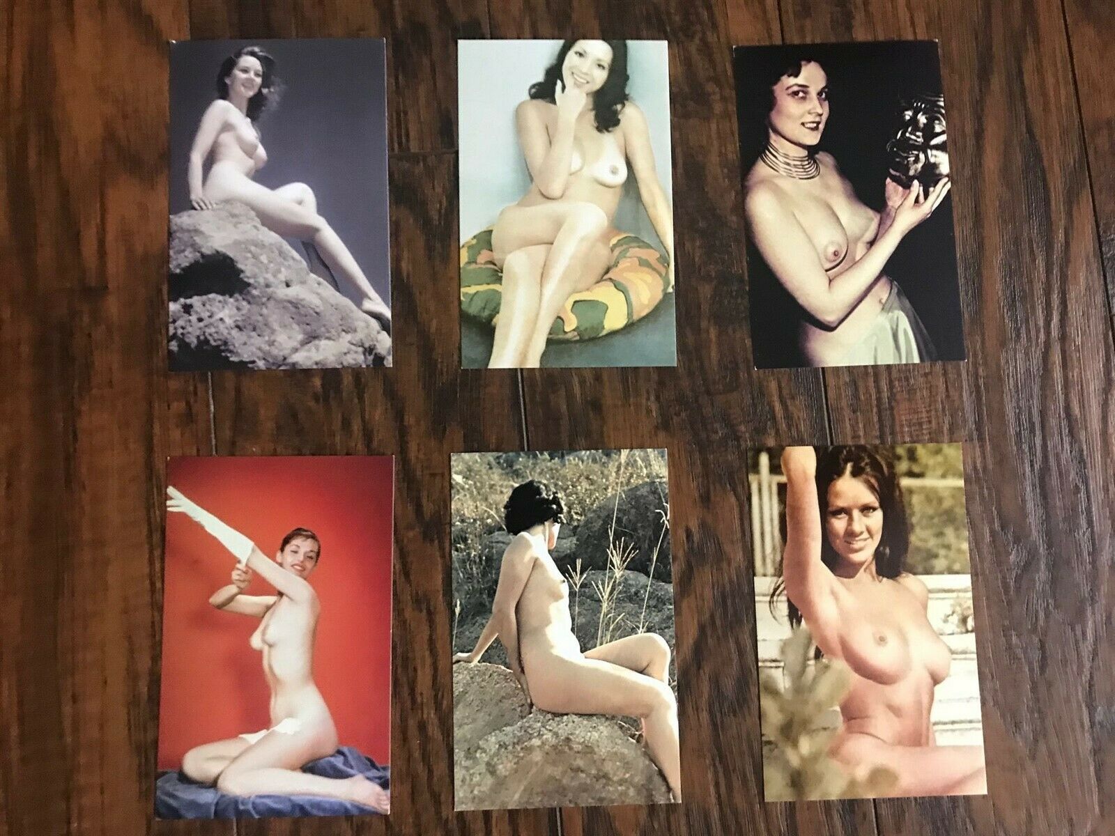 Classic Pin-up Girls Nude Naked Risque Lot Of 6 Modern Postcards