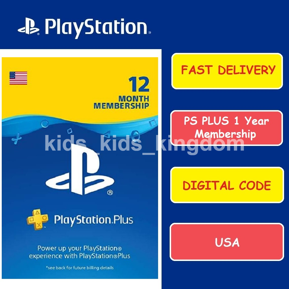 Sony Playstation Ps Plus 12 Months / 1 Year Psn Membership Subscription Ps5 Ps4