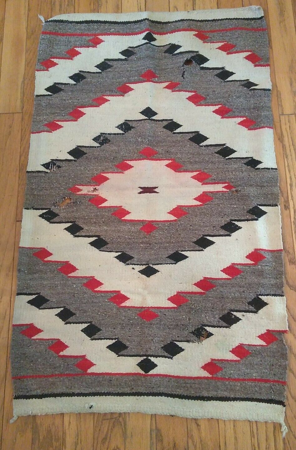 Vintage Native American Indian Rug Blanket Aztec Navajo Art Tapestry Thunder