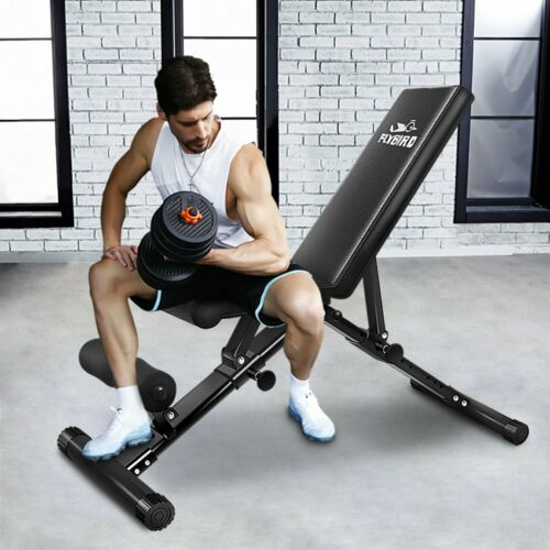 Adjustable Weight Bench Incline Decline Foldable Strength Training Workout Gym