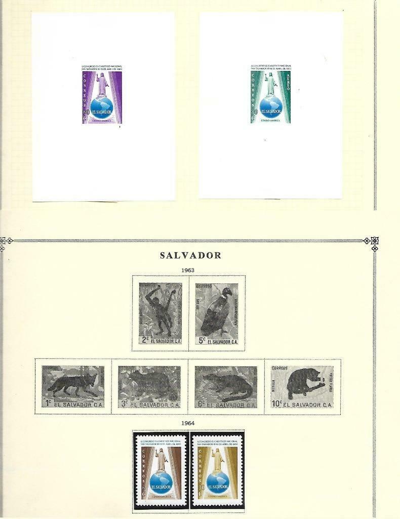 Small Mnh Salvador Collection On Scott/blank Album Pages (1963-66) - See!!!