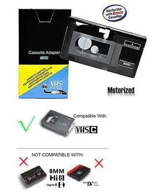 Motorized Vhs-c To Vhs Cassette Adapter For Jvc Panasonic Rca C-p7u Pv-p1 Vca115