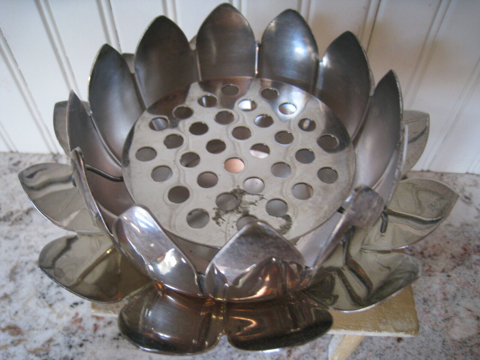 Vintage Leonard Silverplated Flower-centerpiece Frog Lotus Bowl
