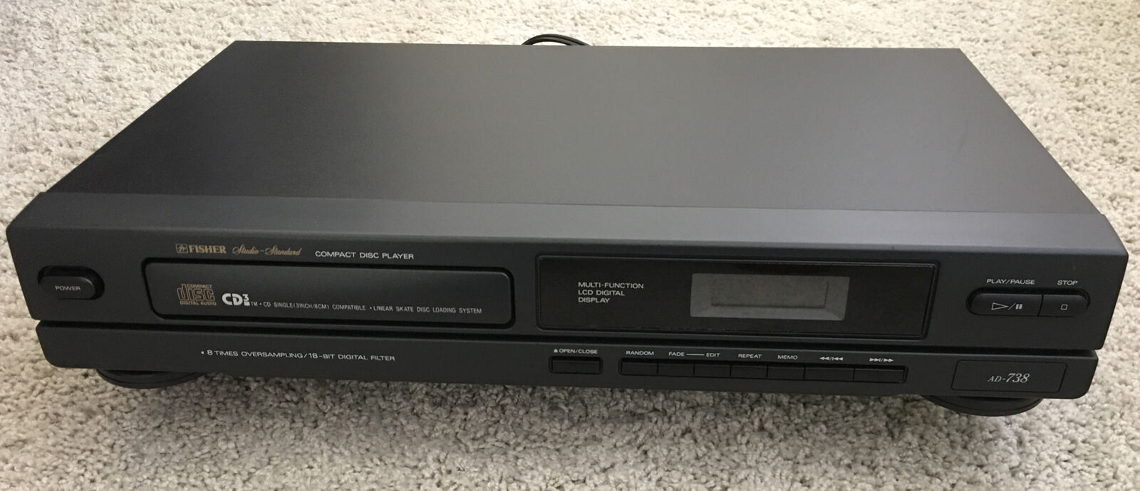Fisher Ad-738 Studio Standard Cd Player - Tested And Working