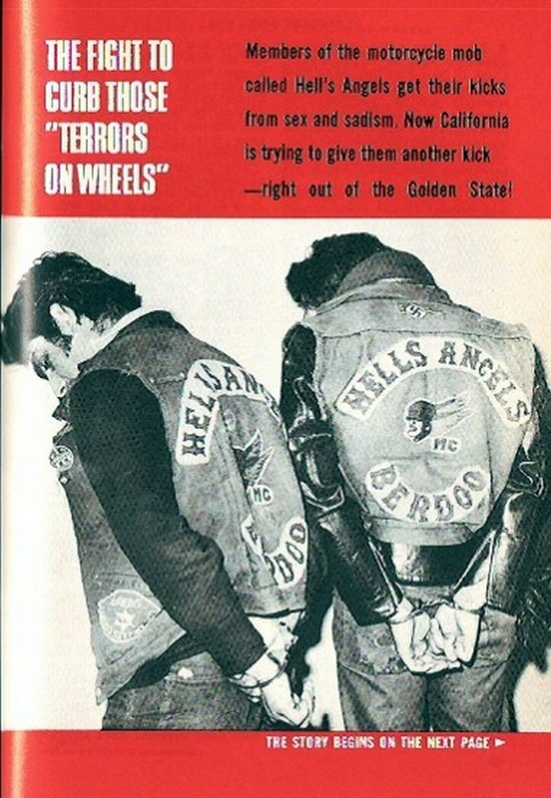 Hell’s Angels 1966 Terror On Wheels Motorcycle Club Pictorial California Trouble