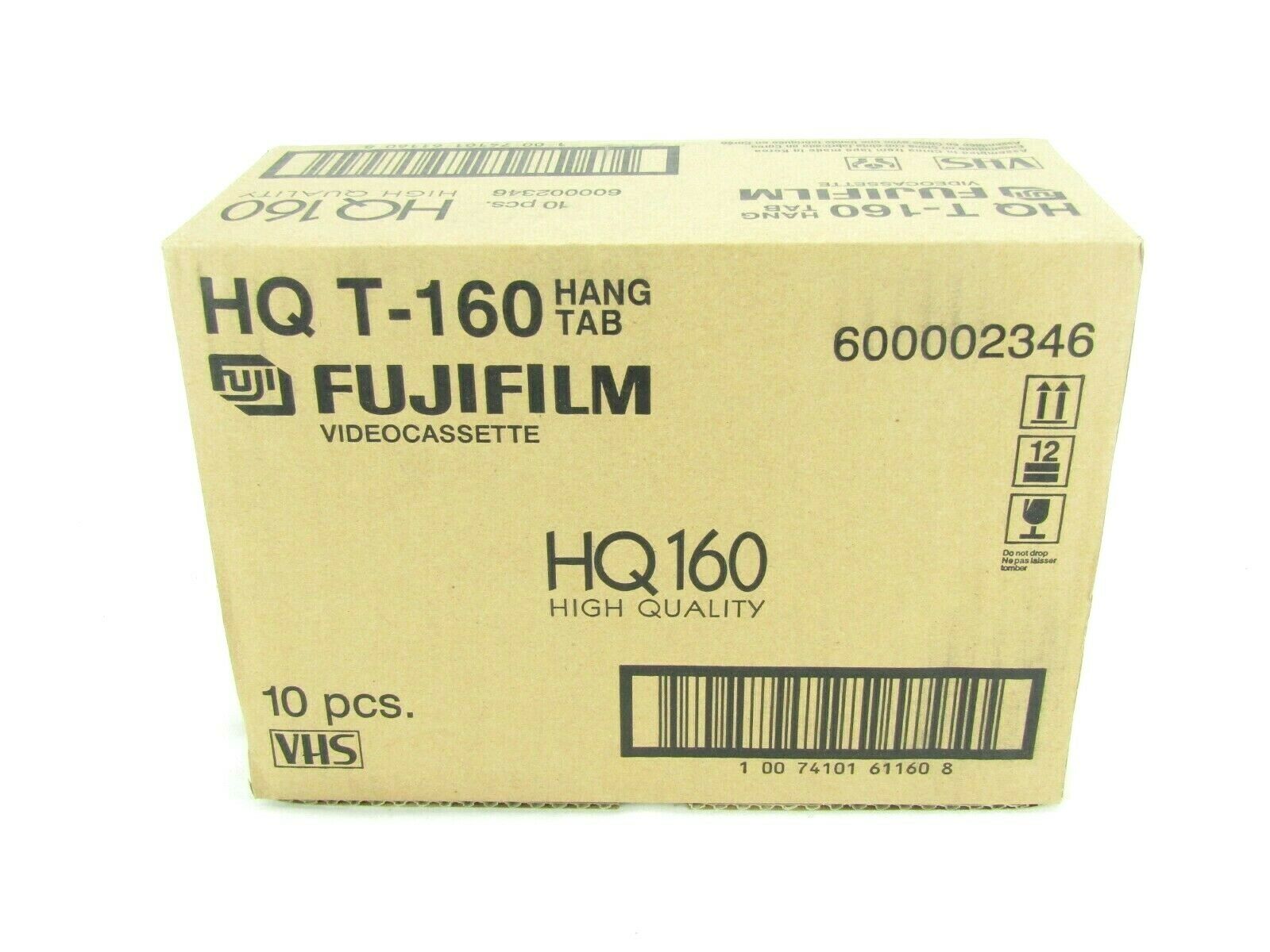Fuji Fujifilm High Quality Vhs Videocassettes - Hq T-160 - 8 Hour - Case Of 10