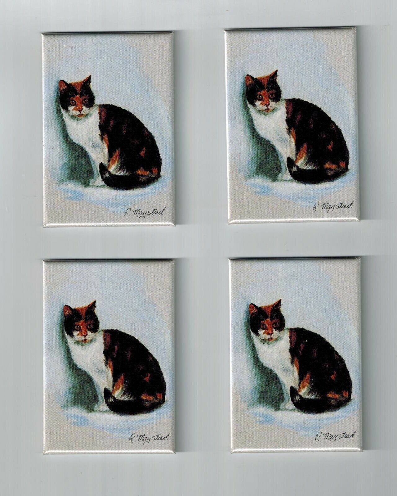 New Calico Cat Magnet Set - 4 Magnets By Ruth Maystead #cats-15