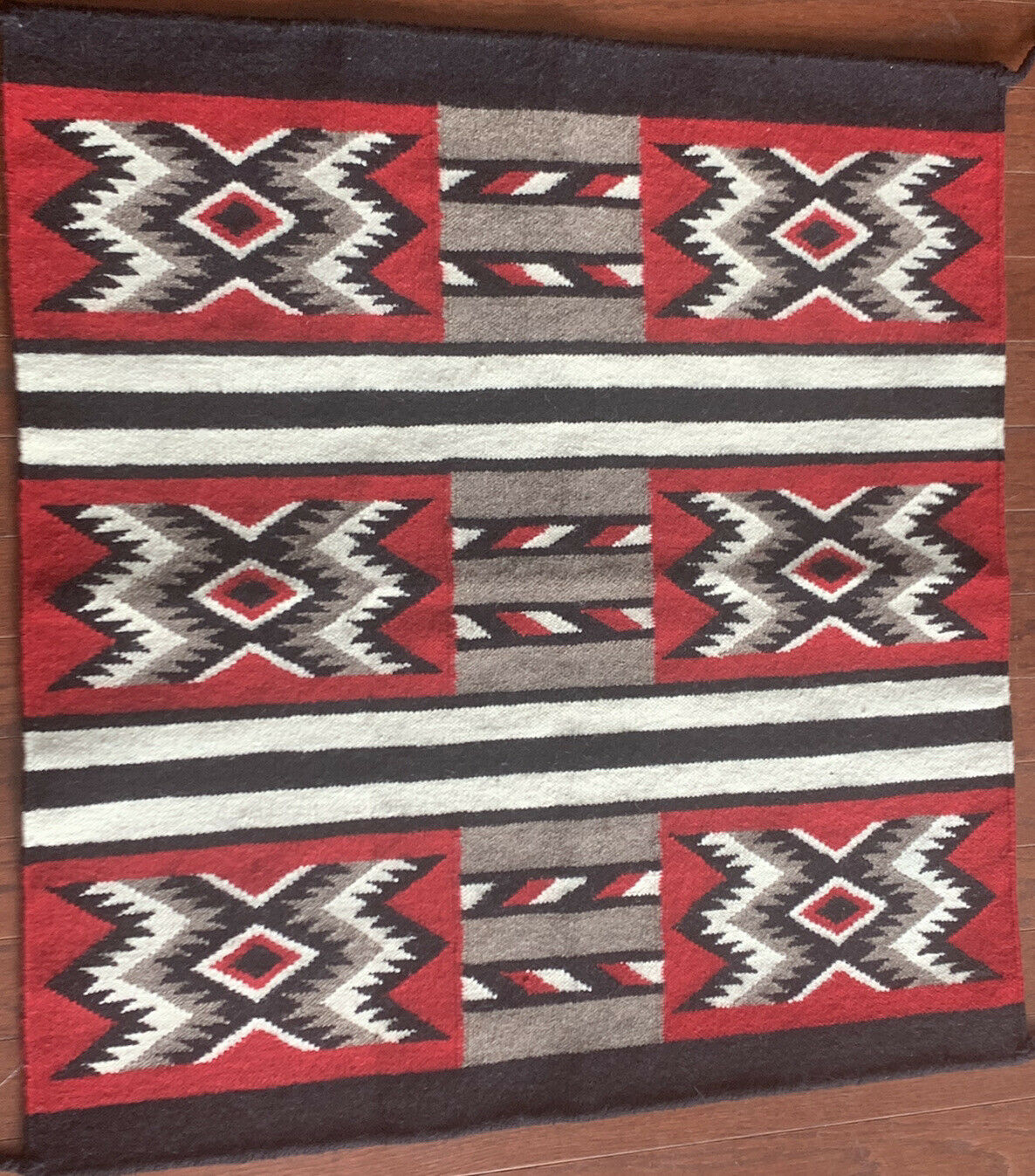 Vintage/antique Red Native American Indian Navajo Handwoven Textile Tapestry Rug