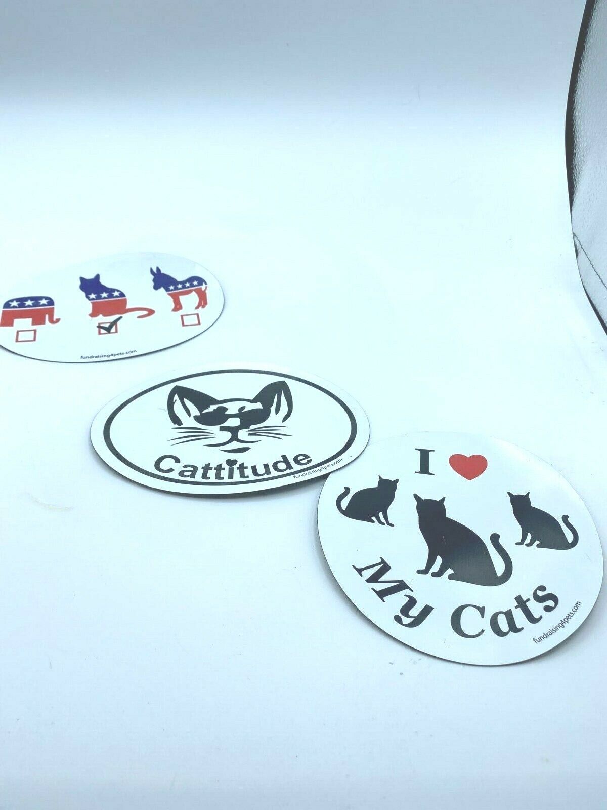 Car Truck Magnet Decal Cat Crazy Cat Lady Set Of 3 Size 5" X 5" Cattitude New