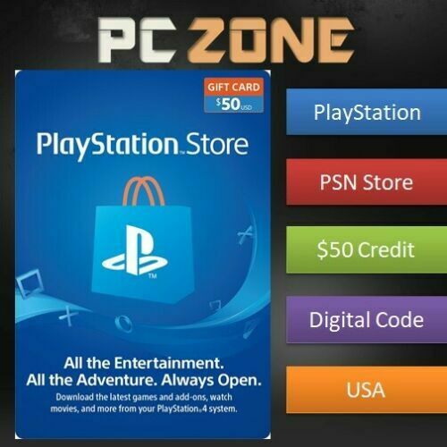 $50 Playstation Store Usd Card - Ps Psn Us Store - Instant Code Ps4/ps3/psp