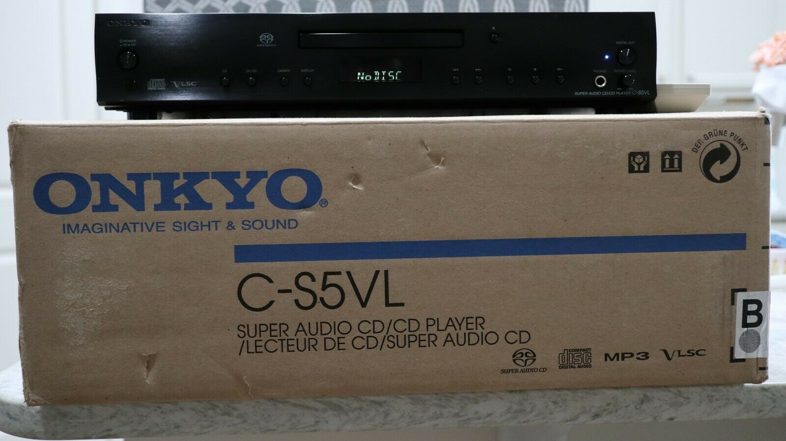 Onkyo C-s5vl Sacd / Cd Coaxial Optical Audiophile Player W/ Box & Remote