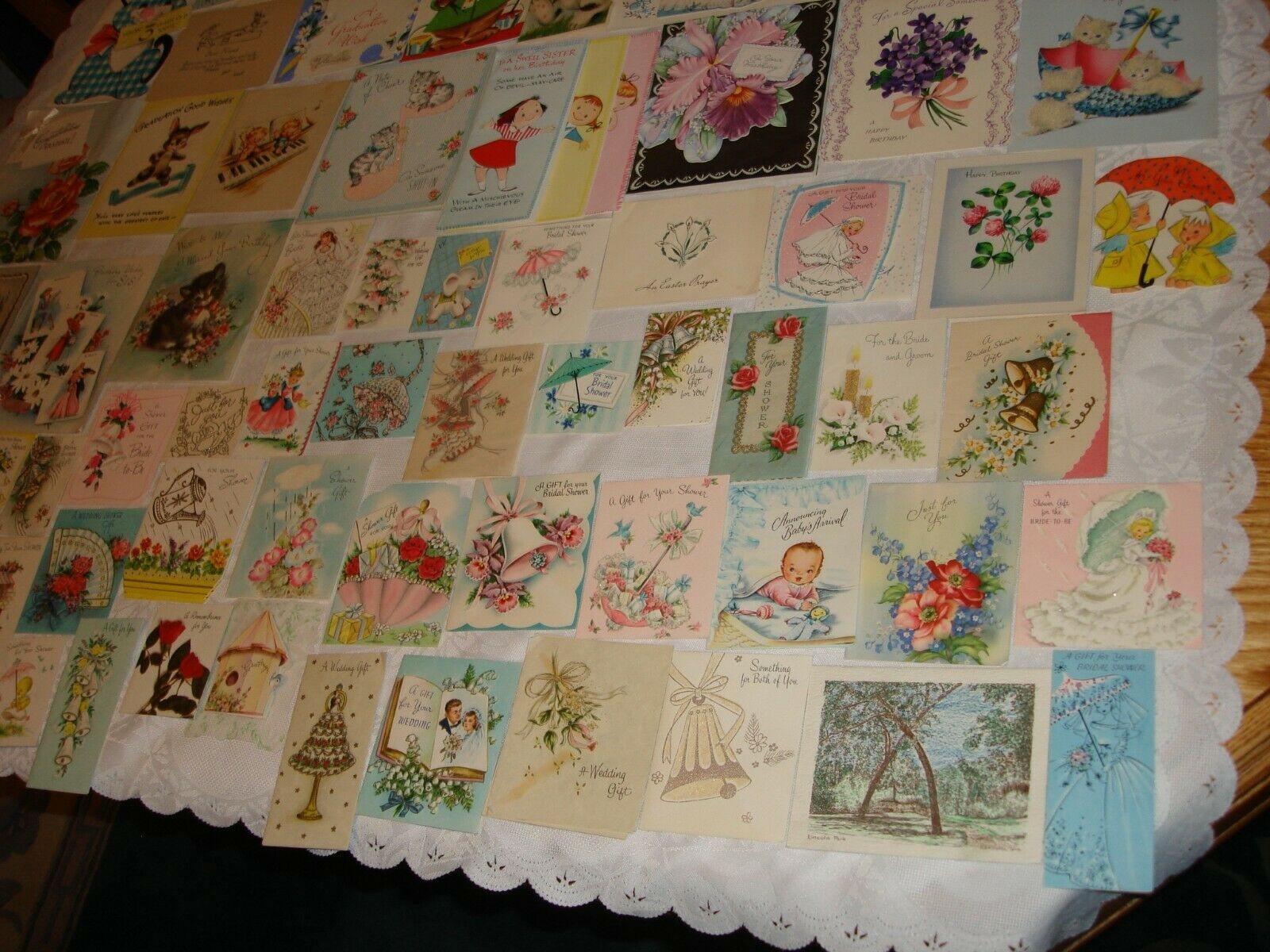 Vintage Collectible Beautiful Lot 78 Pc Happy Birthday Weeding Shower Mix Cards