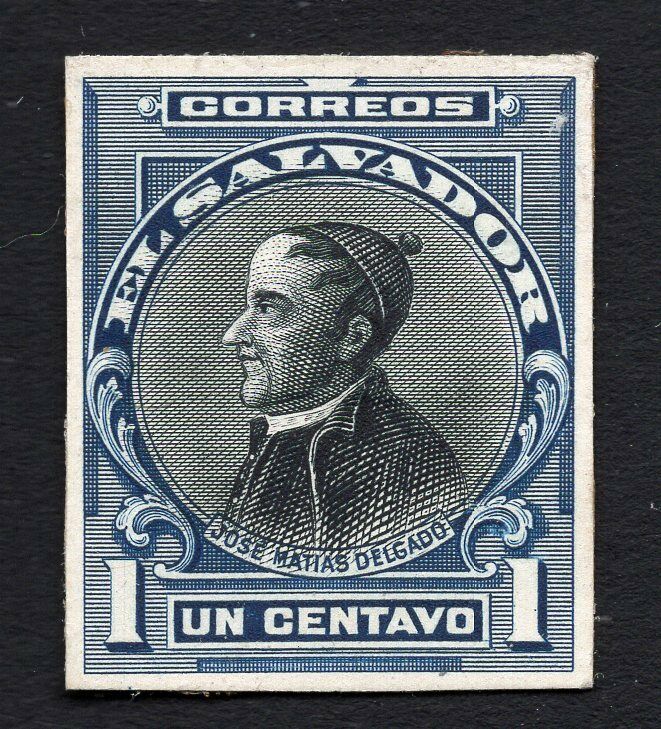 Salvador 1912 1 Centavo Stamp Mh Cv=30$ Proof, Cardboard R!r!r!