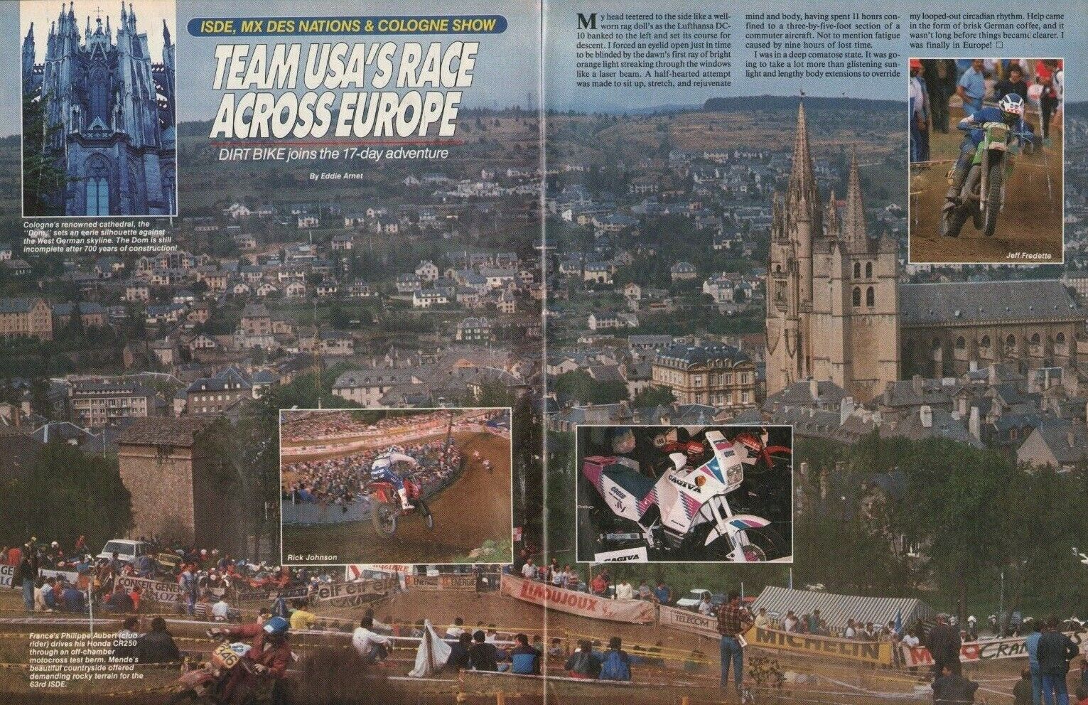 1988 Team Usa Europe Isde, Mx Des Nations, Cologne - 13-page Motorcycle Article