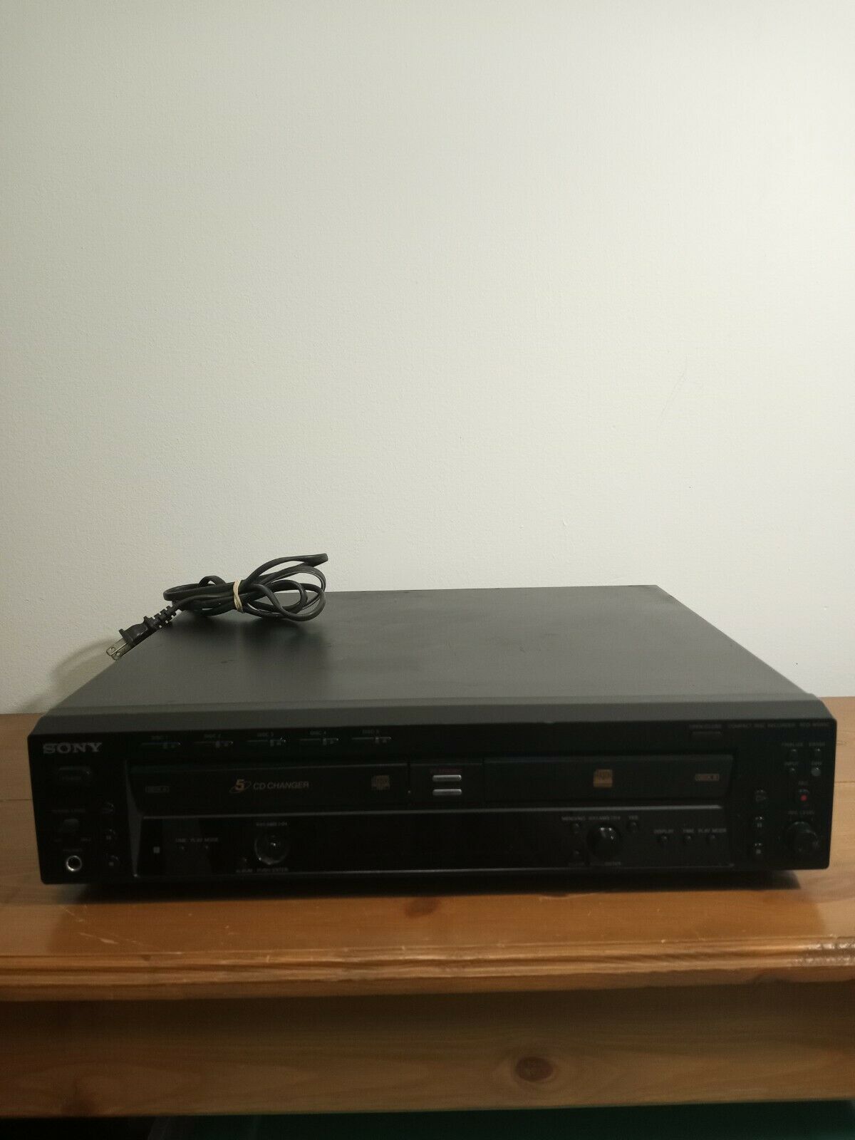 Sony Compact Disc Recorder Rcd-w500c 5 Disc Cd Changer  No Remote Read First!!
