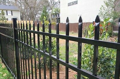 Aluminum  Fence Commercial Spear Top 72 In T X 8ft  W Assembled Panel Pool Code