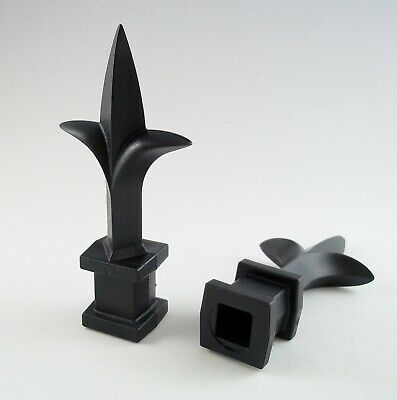 10 Each (1/2-inch) Black Plastic Iron Fence Finial Tops 1-50 Triad Spear