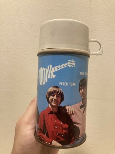 Monkees Thermos With Cup And Stopper 1967 Original Monkees Thermos Rare 1960’s