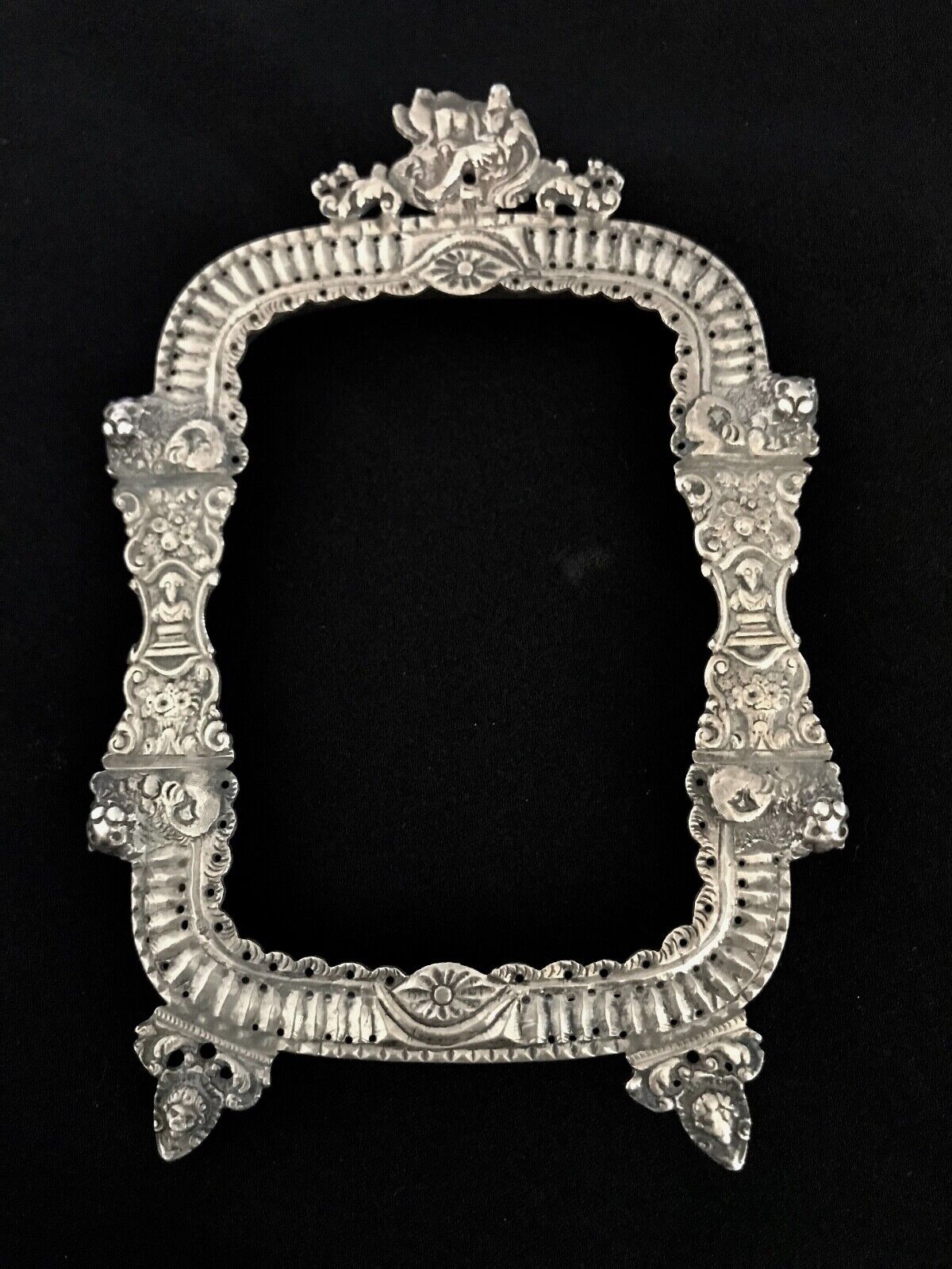Antique Dutch 800 Silver  Frame,made In 18 Or Early 19 Century Hand Chased As-is