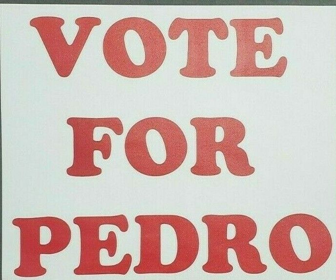 Vote For Pedro Napoleon Dynamite Logo Iron On Heat Transfer Red 9"x10"  Movie