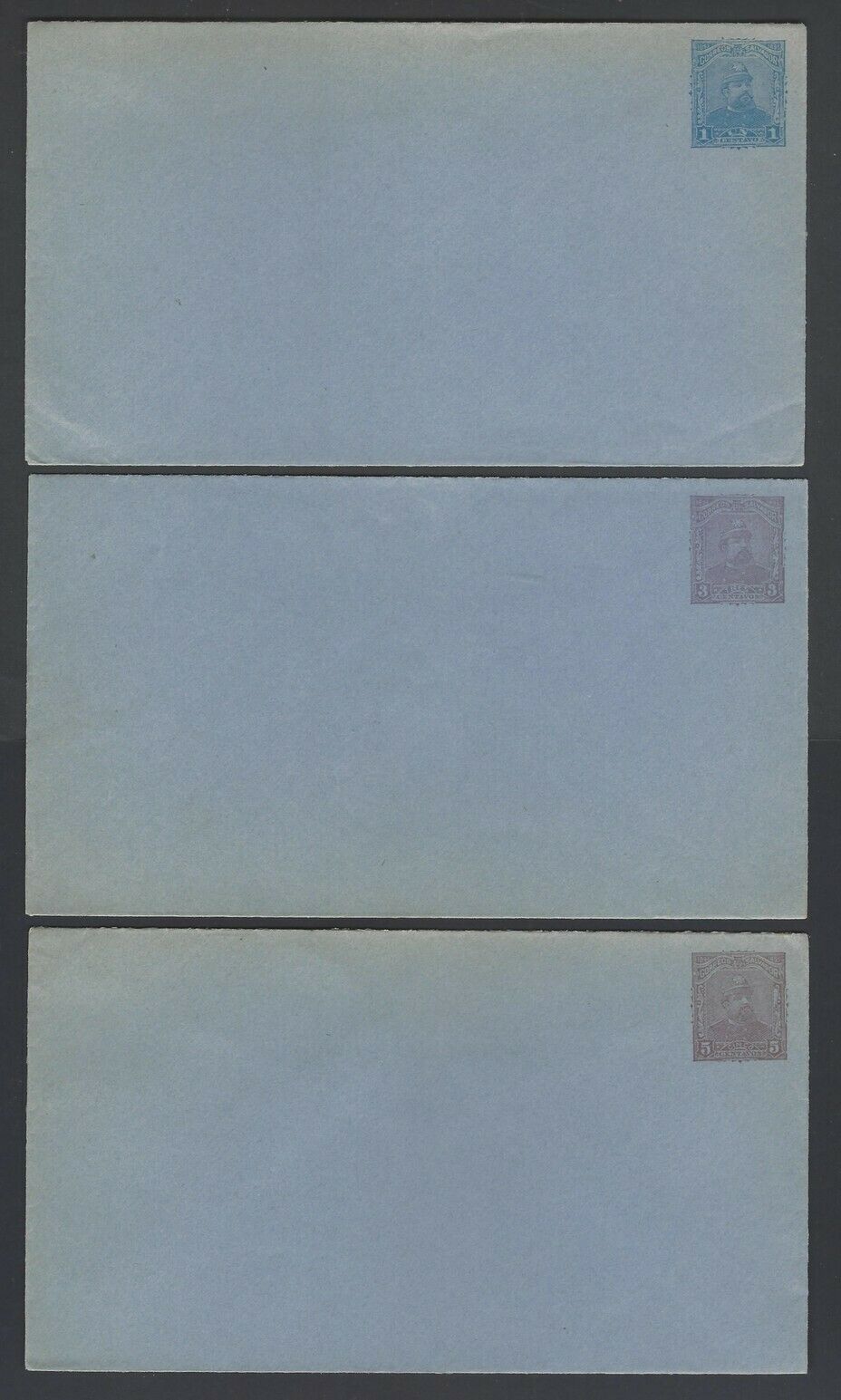El Salvador 1893 Postal Envelopes Complete Set Of 7 Unused Hg #b27-b33