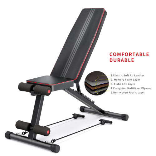 Adjustable Weight Bench Foldable Home Fit Exercise Bench For Full Body Workout