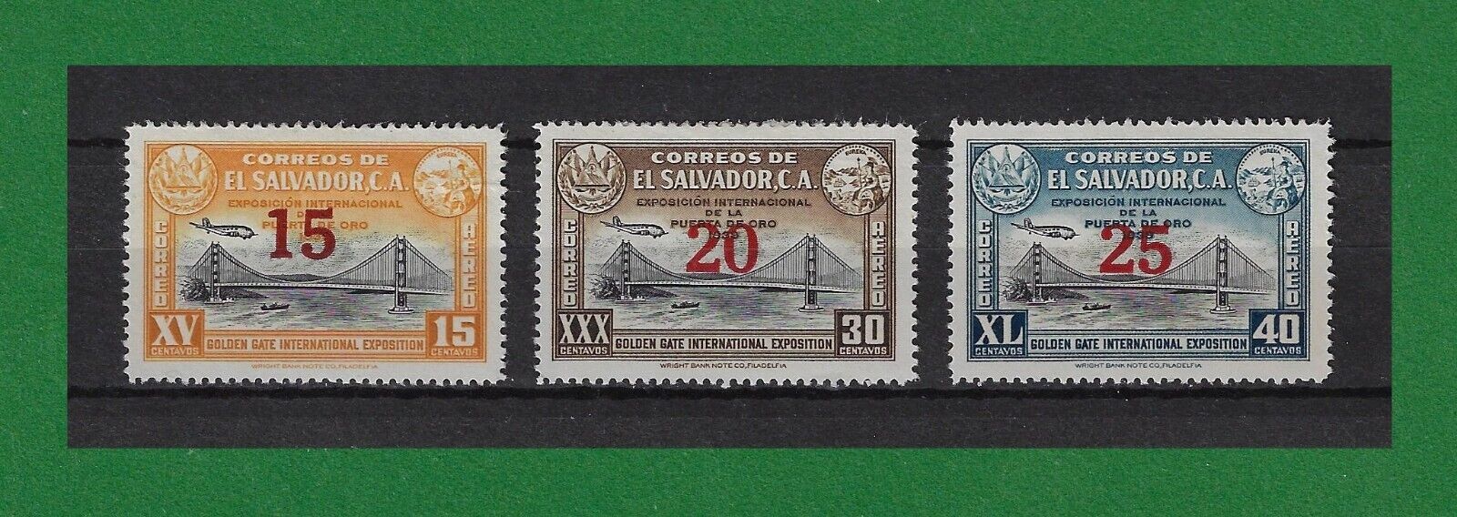 S439, Salvador, El Salvador 1942-4, Air Mail, Servicio Aereo, Mint, See Scans