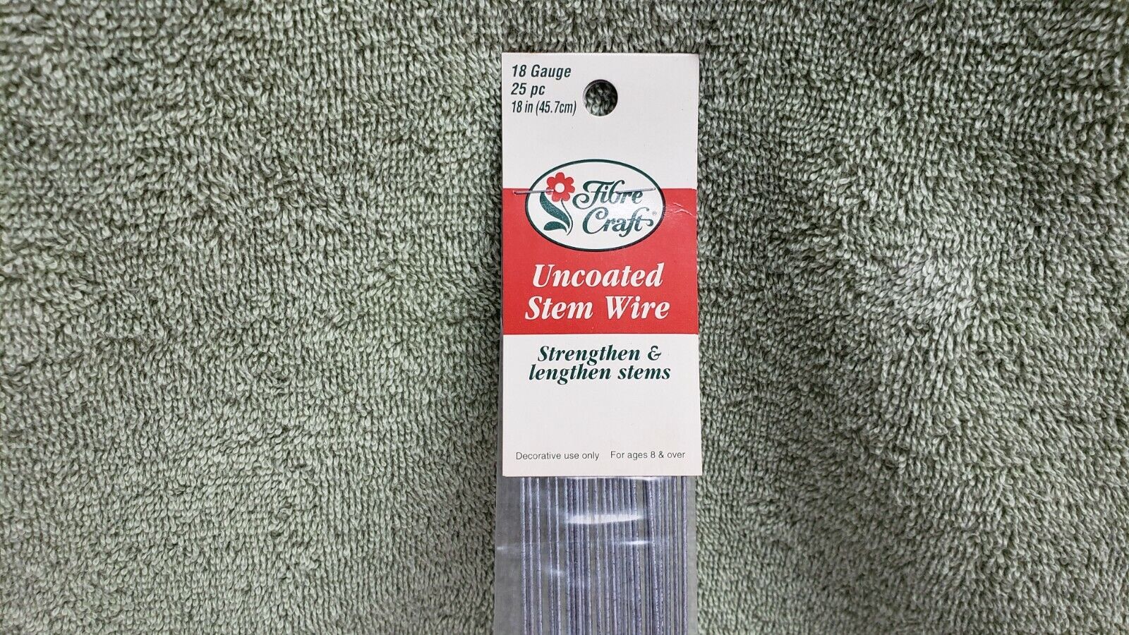 18 Guage Uncoated Floral Flower Stem Wire 100 Pieces 18" Long