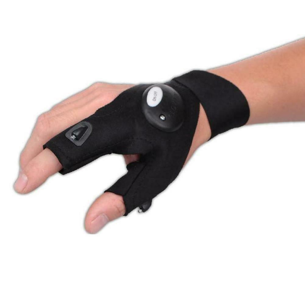 Black Multifunctional Led Finger Light Gloves Camping N0w2 Gloves Lightin R1y4