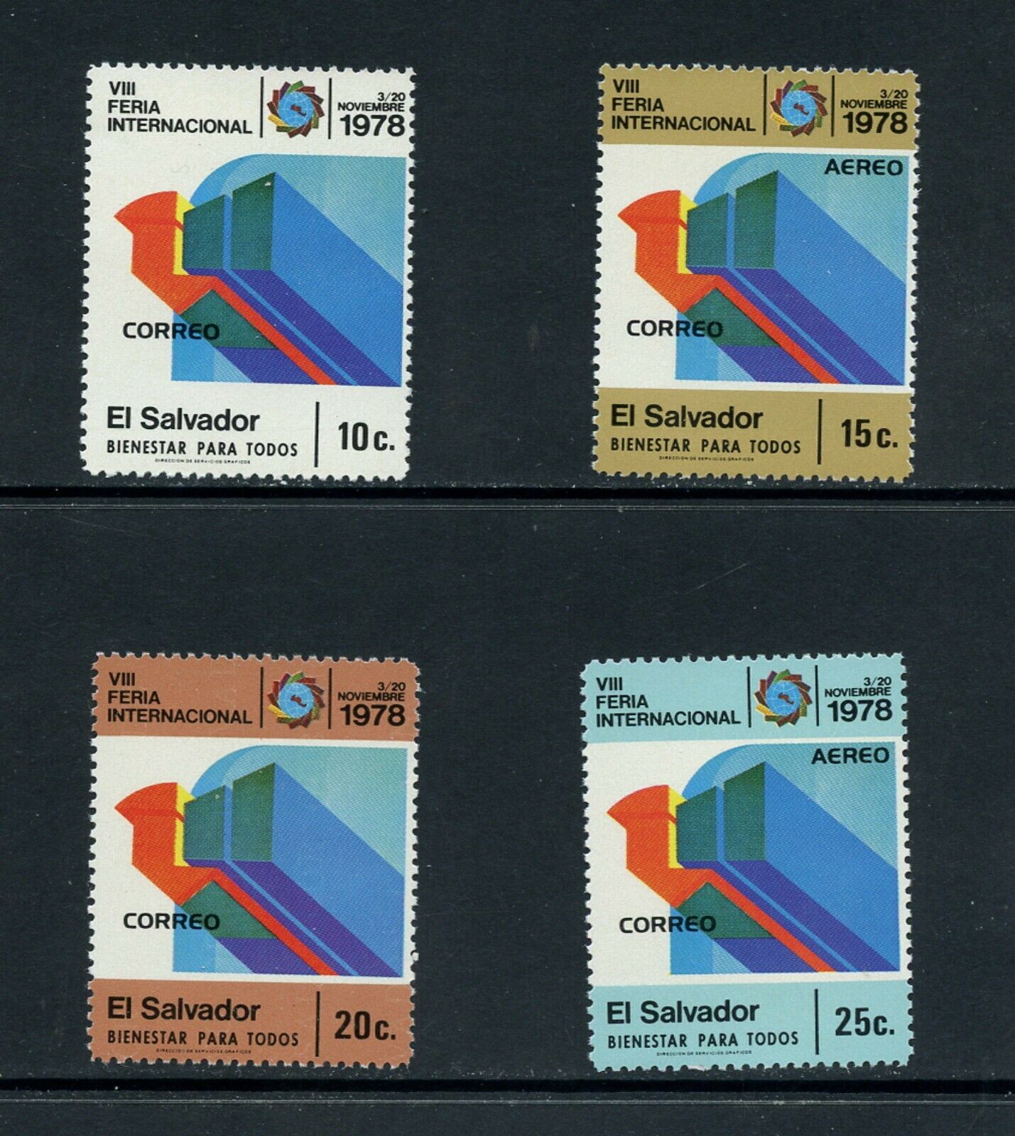 B124  El Salvador  1978   International Fair   4v.      Mnh